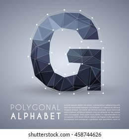 Modern Polygonal Alphabet : Vector Illustration
