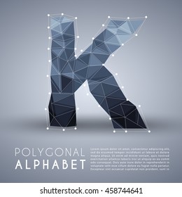 Modern Polygonal Alphabet : Vector Illustration