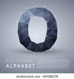 Modern Polygonal Alphabet : Vector Illustration