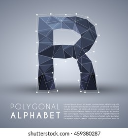 Modern Polygonal Alphabet : Vector Illustration