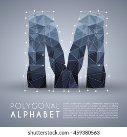 Modern Polygonal Alphabet : Vector Illustration
