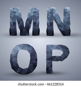 Modern Polygonal Alphabet : Vector Illustration
