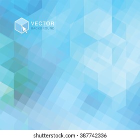 Modern polygonal blue vector background
