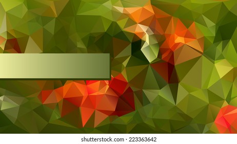 Modern Polygonal Design in Red and Green Color with blank banner for text