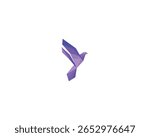 Modern Polygonal Flying Bird Logo, Vector file