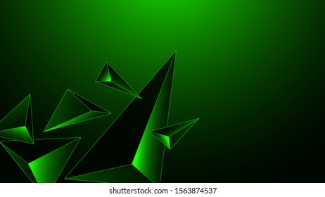 Modern polygonal gradient green background illustration. Use for modern design, cover, template, decorated, brochure, flyer
