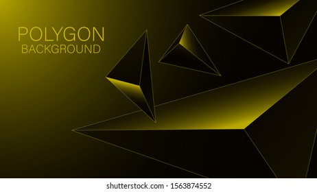 Modern polygonal gradient yellow background illustration. Use for modern design, cover, template, decorated, brochure, flyer