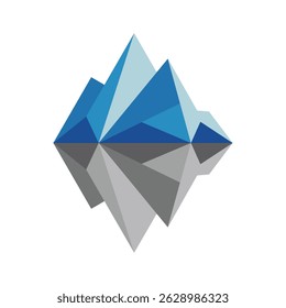 Modern Polygonal Iceberg Reflection Art