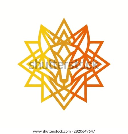 Modern polygonal line art of a wolf for corporate identity.