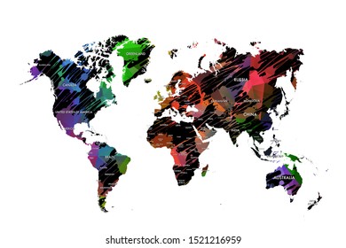 Modern polygonal map design. Low poly art 