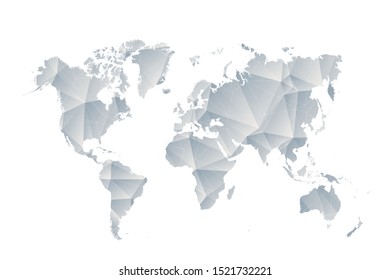 Modern polygonal map design. Low poly art 