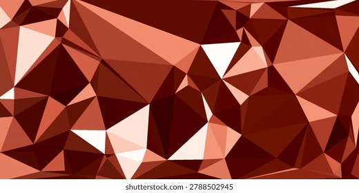 Modern Polygonal Mosaic Texture in Shades of Maroon and Ruby Red