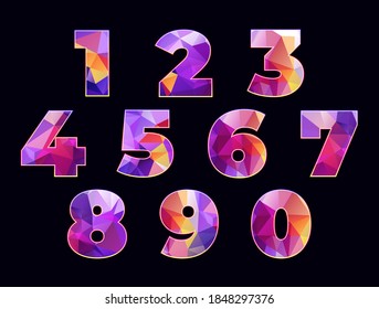 Modern polygonal number. Vector illustration