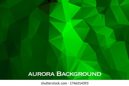 Fondo de formas pológicas modernas, mosaico de triángulos bajos, fondo aurora triangular triangular, papel tapiz de diseño vectorial. Concepto de alta tecnología.