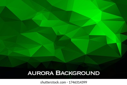 Modern Polygonal shapes background, low poly triangles mosaic, Triangular aurora backdrop, vector design wallpaper. High technology concept.