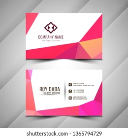 Modern polygonal visiting card template design
