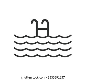 Modern pool icon vector 