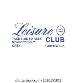 Modern Pool Leisure Club Vector Graphic