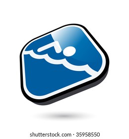 sinal de piscina moderno