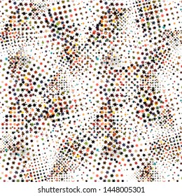 Modern pop art pattern with halftone star texture background on light background for web background design. Abstract geometric frame. Pop-art texture. Abstract pattern.