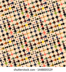 Modern pop art pattern with halftone star texture background on light background for web background design. Abstract geometric frame. Pop-art texture. Abstract pattern.