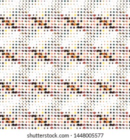 Modern pop art pattern with halftone star texture background on light background for web background design. Abstract geometric frame. Pop-art texture. Abstract pattern.