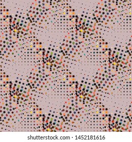 Modern pop art pattern with halftone star texture background on light background for web background design. Abstract geometric frame. Pop-art texture. Abstract pattern.
