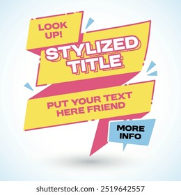 Modern pop out paper banner template
