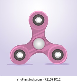 Modern popular hand spinner. Vector flat cartoon illustration