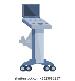 Design de carrinho de computador portátil moderno em formato vetorial, adequado para vários temas de tecnologia
