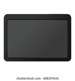 Modern portable touch pad device mockup. Realistic illustration of modern portable touch pad device vector mockup for web
