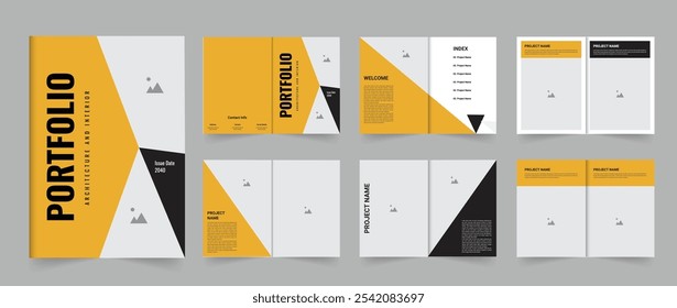 Modern portfolio layout design Architecture portfolio interior portfolio template 