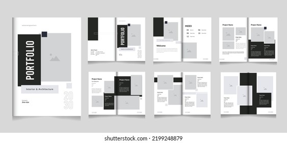 Modern Portfolio Templates, Architecture Interior Portfolio Design