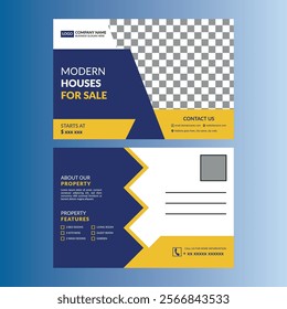 Modern Post Card Design. Display for Promotional Campaign. One.