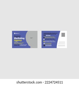 Modern Post Card Design Template. its make in Adobe Illustrator.
 this is use free font. this item is very easy to use. 