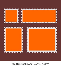 modern postage stamp design, stamp grid composition