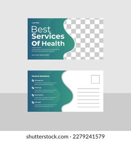 Modern postcard design Corporate business postcard design template.