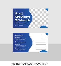 Modern postcard design Corporate business postcard design template.