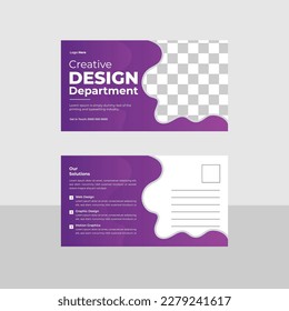Modern postcard design Corporate business postcard design template.