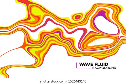 Modern poster with 80 s wave pattern. Abstract music pulse background. Trendy modern style. Rainbow color. Trendy gradient line style vector illustration.