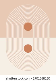 Modern Poster Art. Abstract Wall Art. Digital Interior Decoration Art. Vector EPS 10.