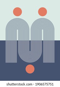 Modern Poster Art. Abstract Wall Art. Digital Interior Decoration Art. Vector EPS 10.