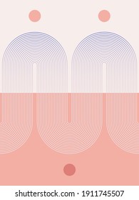 Modern Poster Art. Abstract Wall Art. Digital Interior Decoration Art. Vector EPS 10.