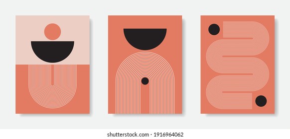 Modern Poster Art. Abstract Wall Art. Digital Interior Decoration Art. Vector EPS 10.