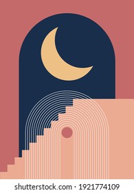 Modern Poster Art. Abstract Wall Art. Digital Interior Decoration Art. Vector EPS 10.