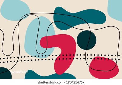 Modern Poster Art. Abstract Wall Art. Digital Interior Decoration Art. Vector EPS
