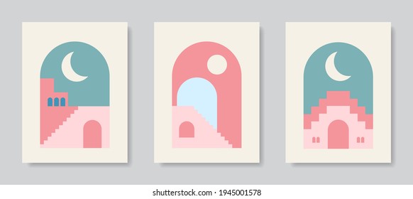 Modern Poster Art. Abstract Wall Art. Digital Interior Decoration Art. Vector EPS 10.