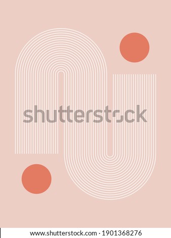 Modern Poster Art. Abstract Wall Art. Digital Interior Decoration Art. Vector EPS 10.