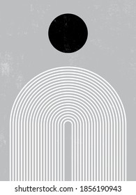 Modern Poster Art for print . Abstract Wall Art. Digital Interior Decoration Art. Vector with grunge texture .EPS 10.