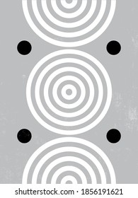 Modern Poster Art for print . Abstract Wall Art. Digital Interior Decoration Art. Vector with grunge texture .EPS 10.